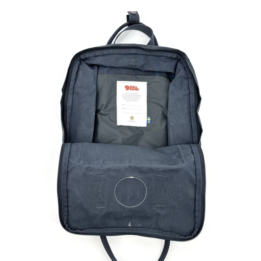 Fjallraven‎ Kanken Classic Backpack 23510 Navy Gray Vinyl Travel Bag
